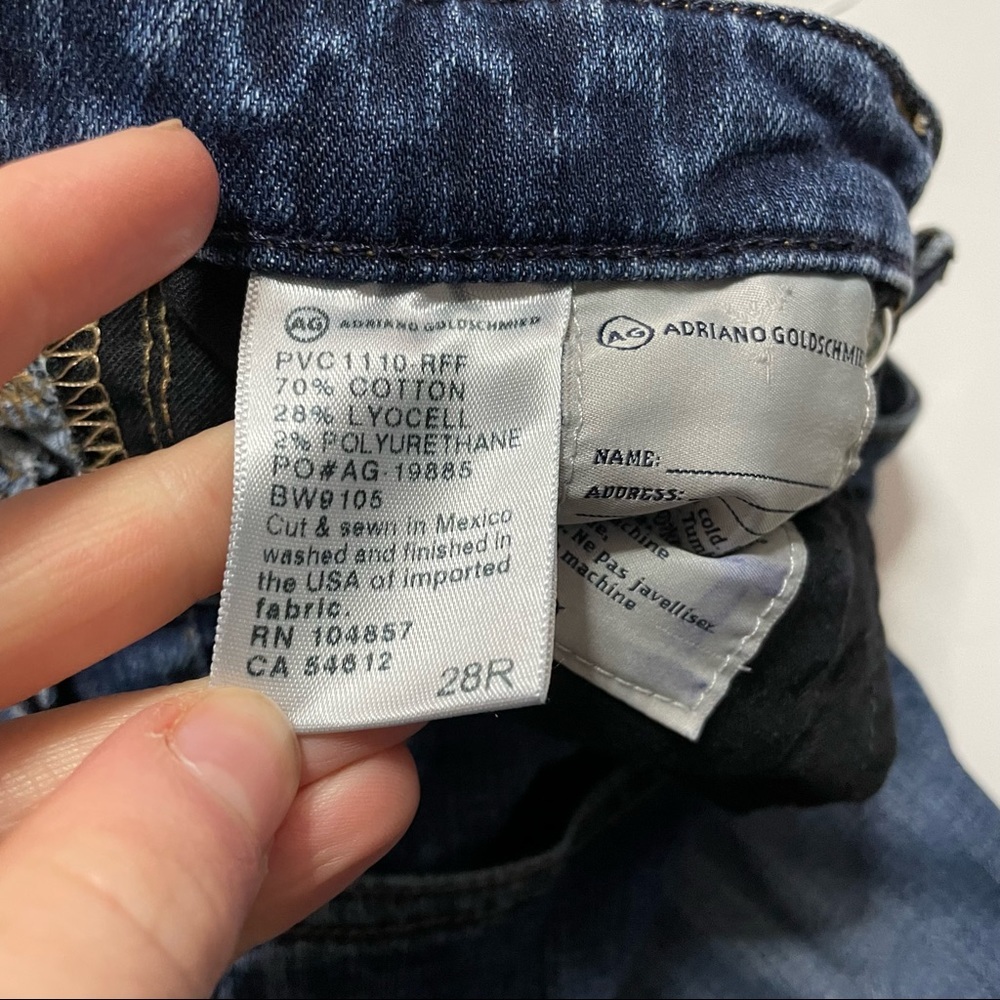 AG Adriano Goldschmied The Stilt Cigarette Leg Darker Wash Casual Jeans Size 28R - Picture 4 of 7